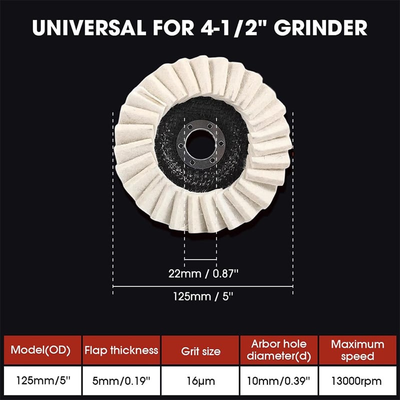 π₯ 60% OFF Today! Wool felt polishing flap disc. Easy mirror finish.