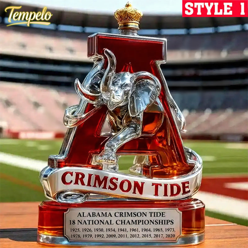🔥 60% OFF Today – Alabama Crimson Tide 18× National Champs Whiskey Bottle