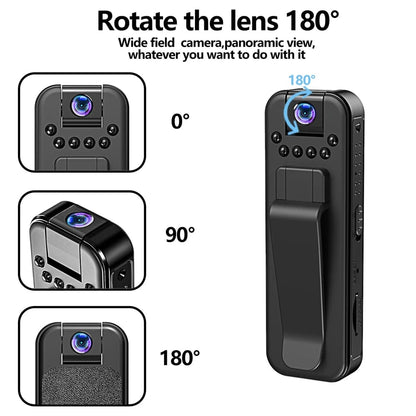 🏆Flash Sale⚡ 50K+ SOLD! Almost Gone-🔥HD 1080P Rechargeable Mini Body Camera With Night Vison&Rotating Lens📷️