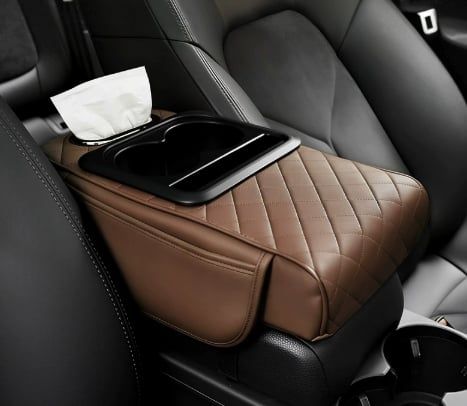 🔥 2nd Item 60% OFF – PU Leather Car Armrest Box Mat