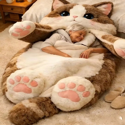 🔥Hot Sale 60% OFF🌟🐱 Fluffy Cat Sleeping Bag – Soft, Warm & Purrfectly Cozy 😴💤