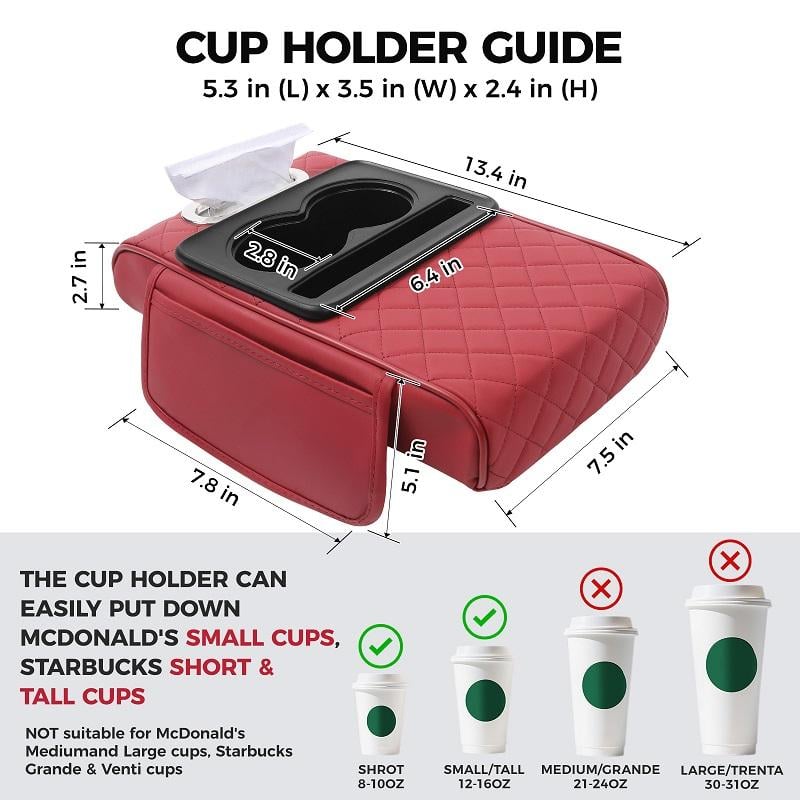 🔥 2nd Item 60% OFF – PU Leather Car Armrest Box Mat